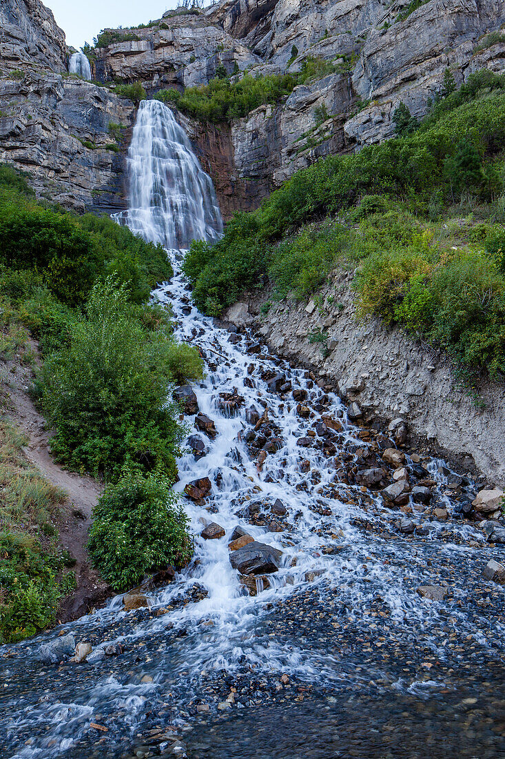 Bridal Veil Falls in Provo Canyon near Provo, Utah.