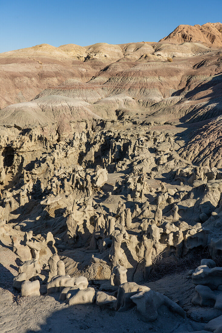 Fantastically eroded sandstone formations in the Fantasy Canyon Recreation Site, near Vernal, Utah.