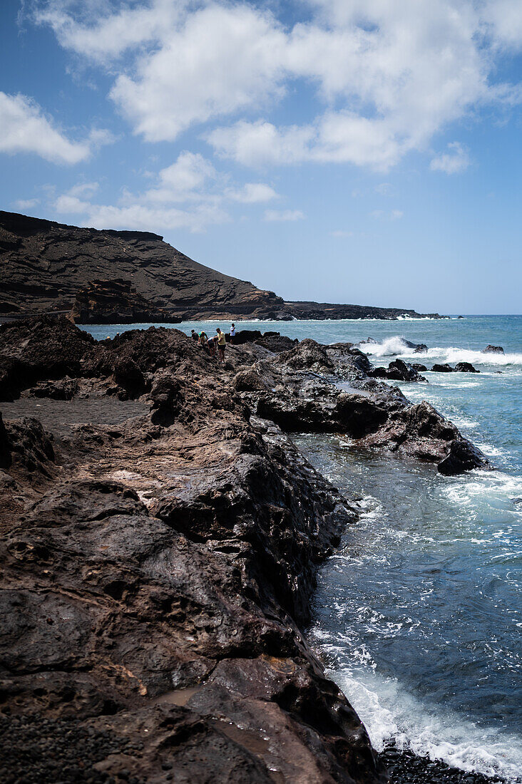 Strand El Golfo (Playa el Golfo) auf Lanzarote, Kanarische Inseln, Spanien