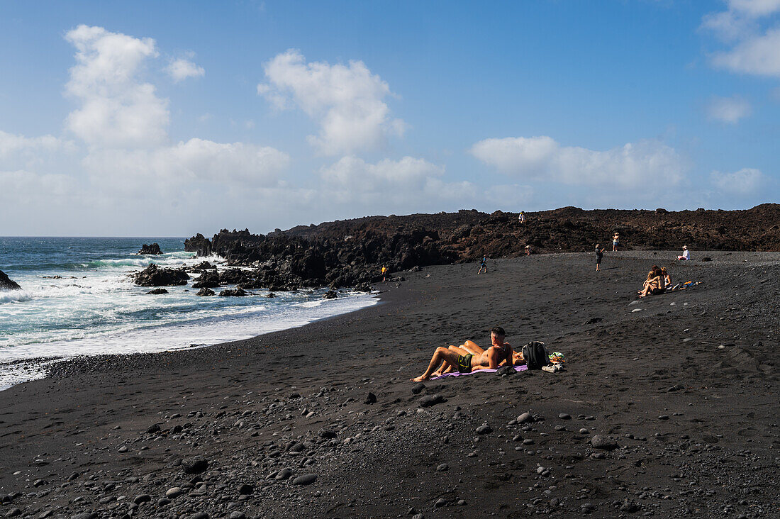 Montaña Bermeja beach in Lanzarote, Canary Islands, Spain