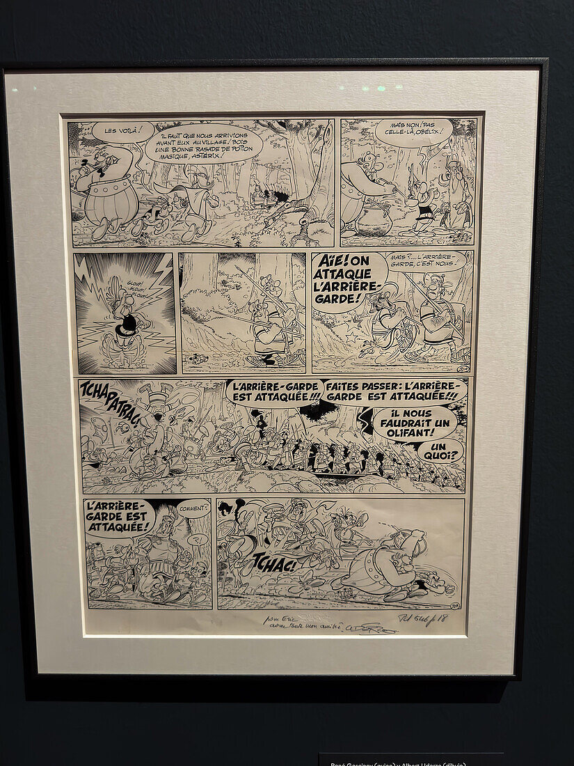 Kunst aus Asterix-Comics von Albert Uderzo und Rene Goscinny