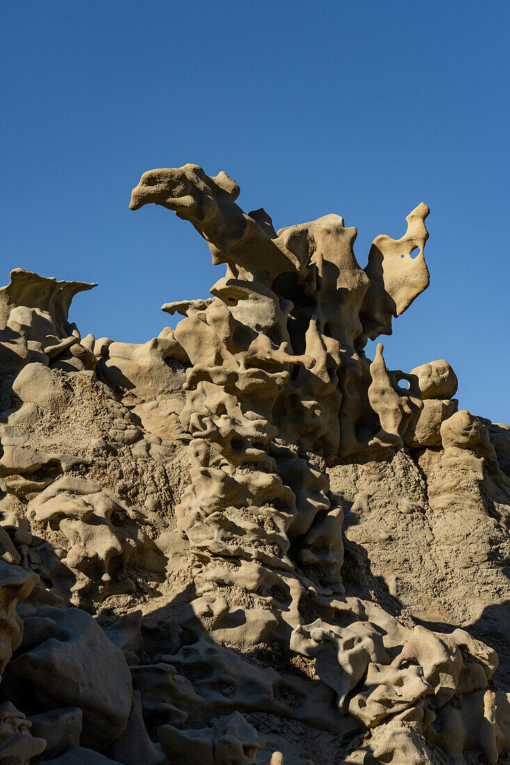 Fantastically eroded sandstone formations in the Fantasy Canyon Recreation Site, near Vernal, Utah.