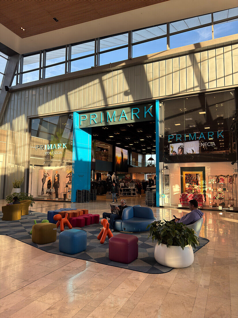 Primark store in Puerto Venecia, well-recognized shopping center based out of the city of Zaragoza, Spain.