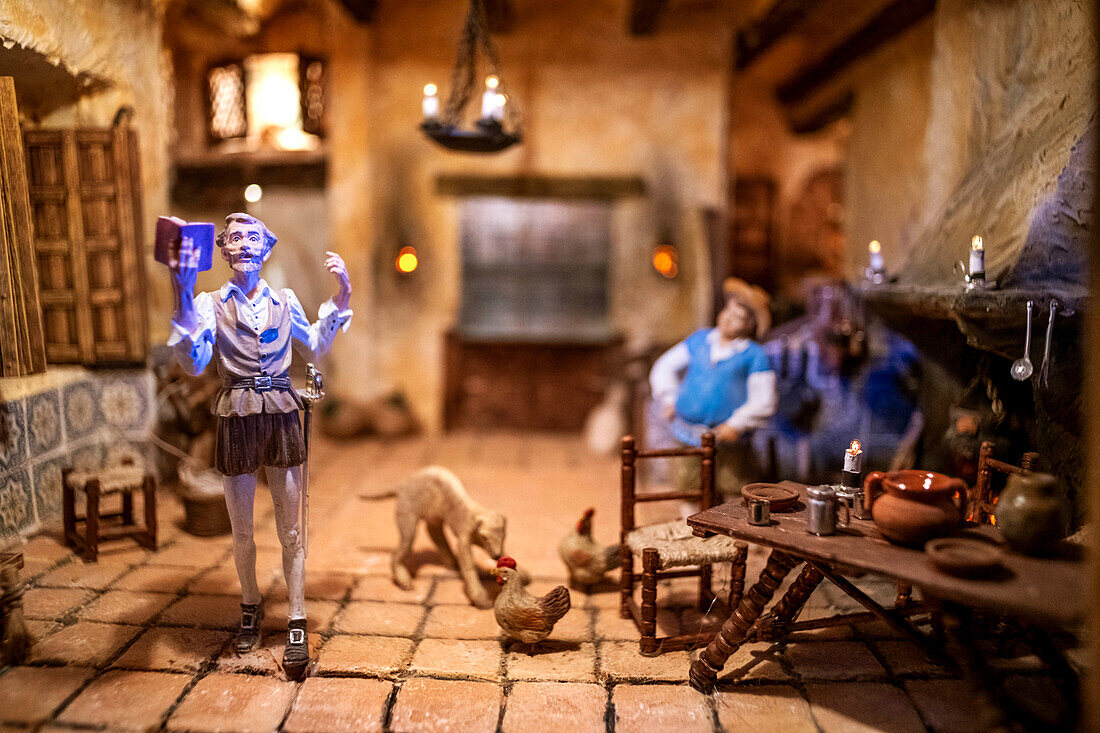 Cervantes Birthplace Museum, Alcala de Henares. Community of Madrid, Spain. Scenography. Don Quixote's dreams. Jose Maria Francés Sanguino collection