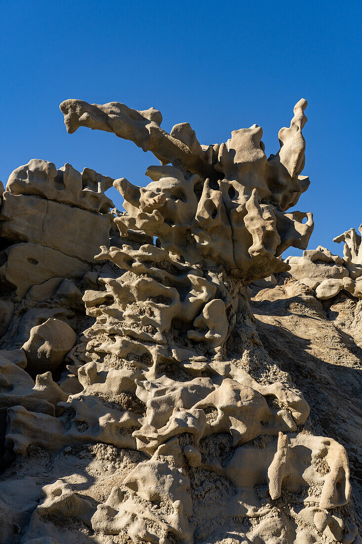 Fantastically eroded sandstone formations in the Fantasy Canyon Recreation Site, near Vernal, Utah.