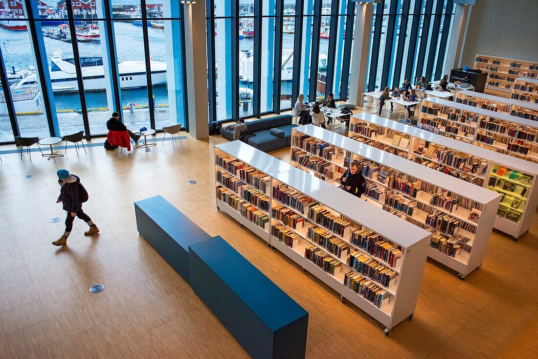 Öffentliche Bibliothek von Bodø im norwegischen Stadtzentrum von Bodø Nordland, Norwegen