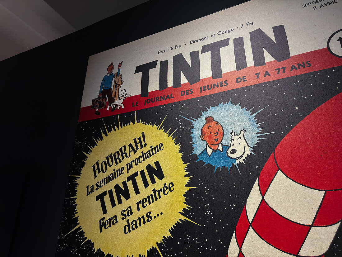 Big size print of the cover of "The Adventures of Tintin: Explorers on the Moon" comic book by Herge.