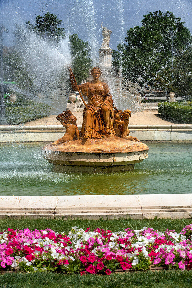 Spanische Königliche Gärten, Der Parterre-Garten, Statue der Göttin Ceres, Aranjuez, Spanien