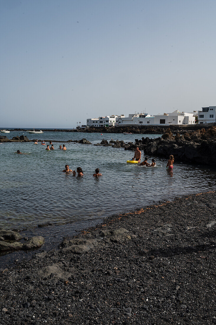 Popular natural pools in Punta Mujeres, a village in the municipality of Haria, Lanzarote, Spain