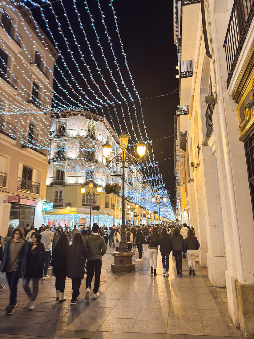 Christmas arrives in the streets of Zaragoza, Aragon, Spain