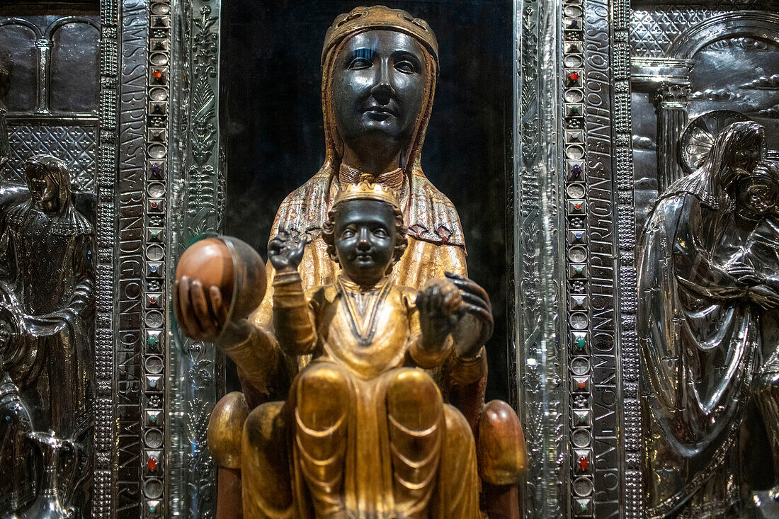 The Black Virgin is a highly regarded sculptural image of the Virgin Mary with the Child, kept in the Benedictine abbey of Santa Maria de Montserrat, Monistrol de Montserrat, Barcelona, Catalonia, Spain