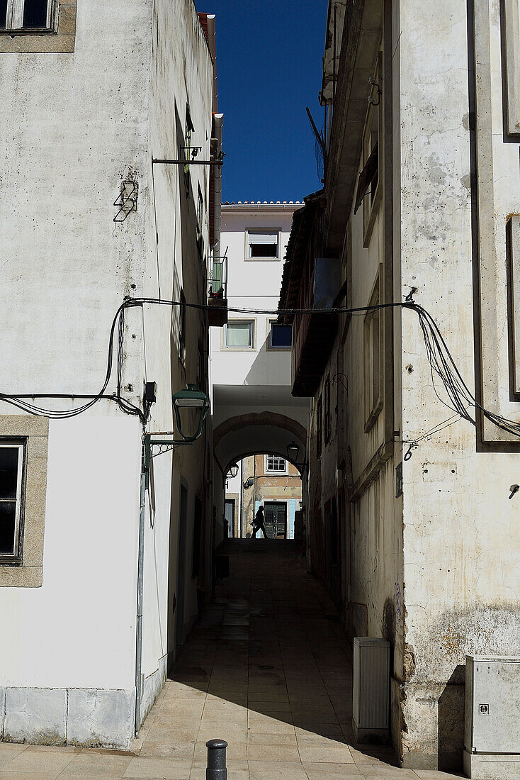 Passage with arch in Bragança, Portugal.