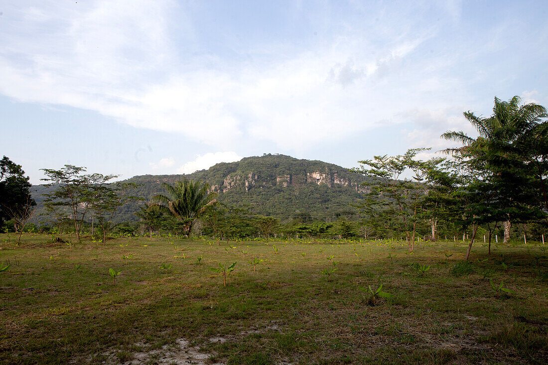 A view from San Jose del Guaviare towards Chiribiquete Park