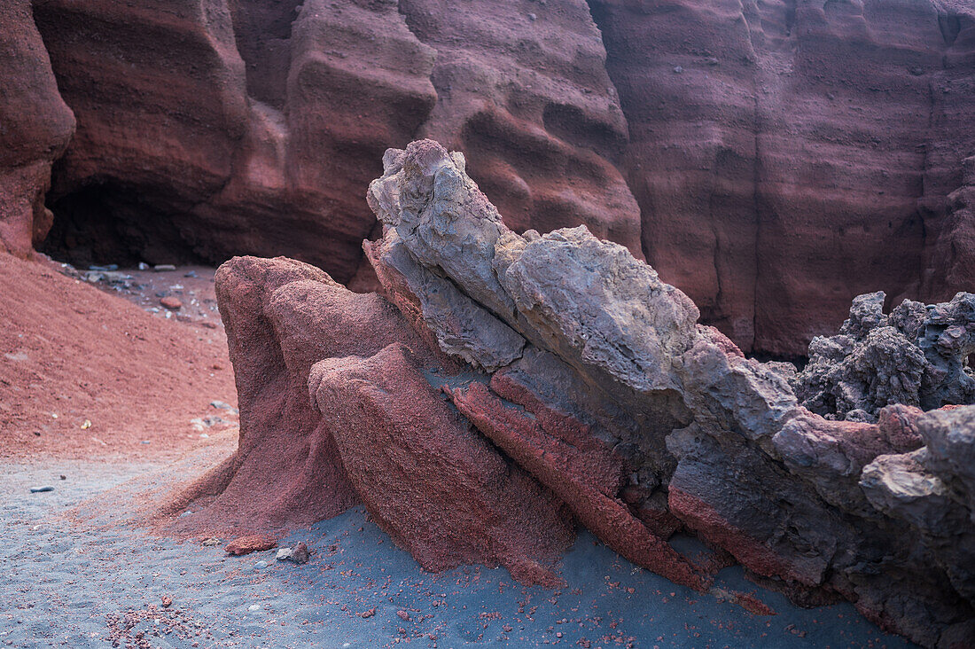 El Golfo Beach (Playa el Golfo) in Lanzarote, Canary Islands, Spain