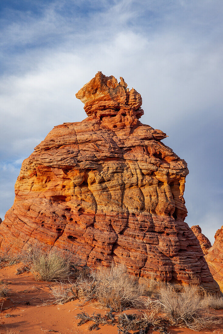 Eroded Navajo sandstone formations in South Coyote Buttes, Vermilion Cliffs National Monument, Arizona.