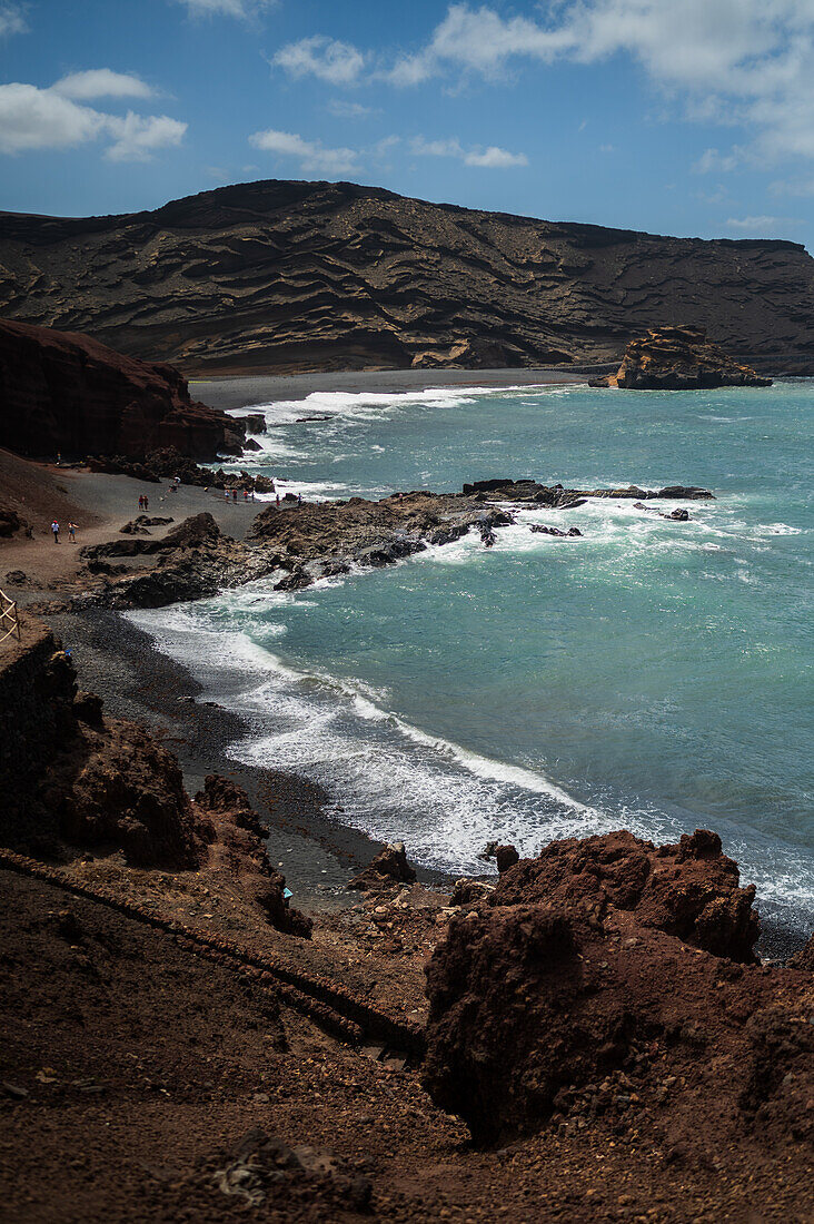 El Golfo Beach (Playa el Golfo) in Lanzarote, Canary Islands, Spain