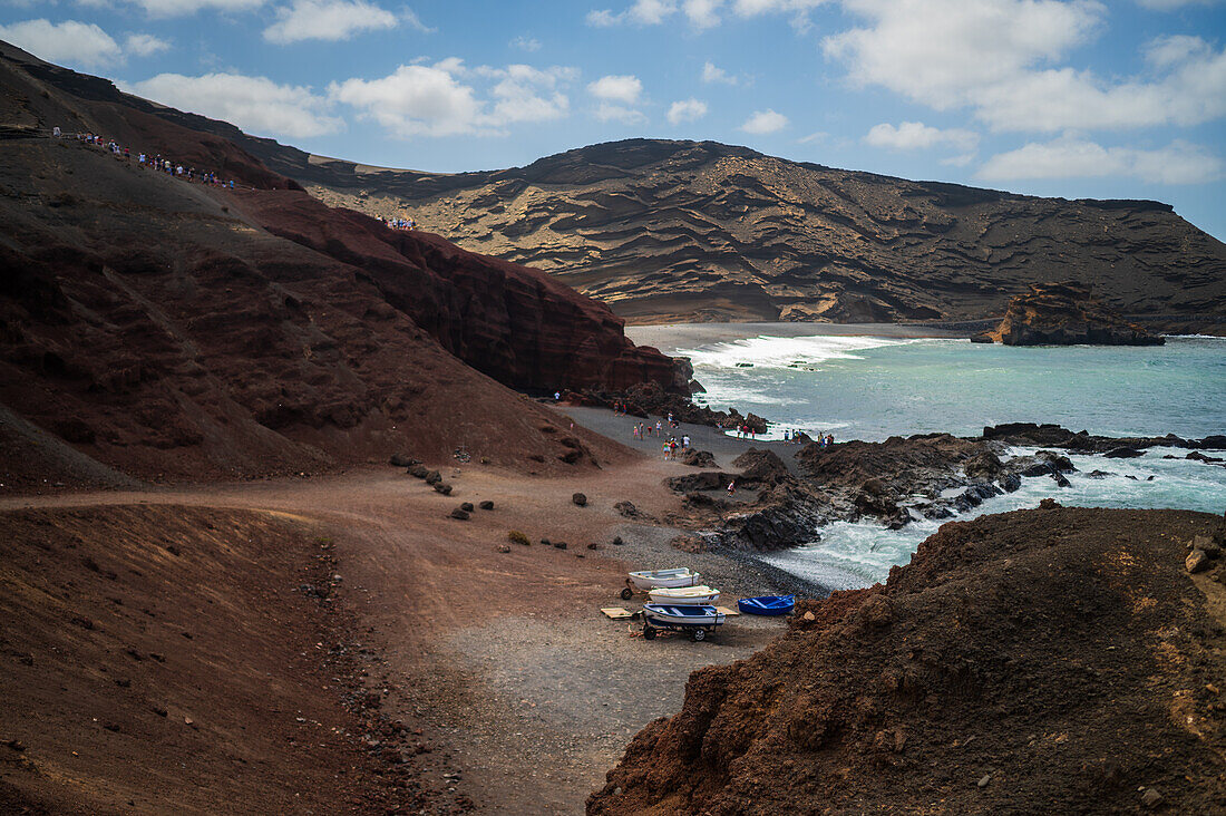 El Golfo Beach (Playa el Golfo) in Lanzarote, Canary Islands, Spain