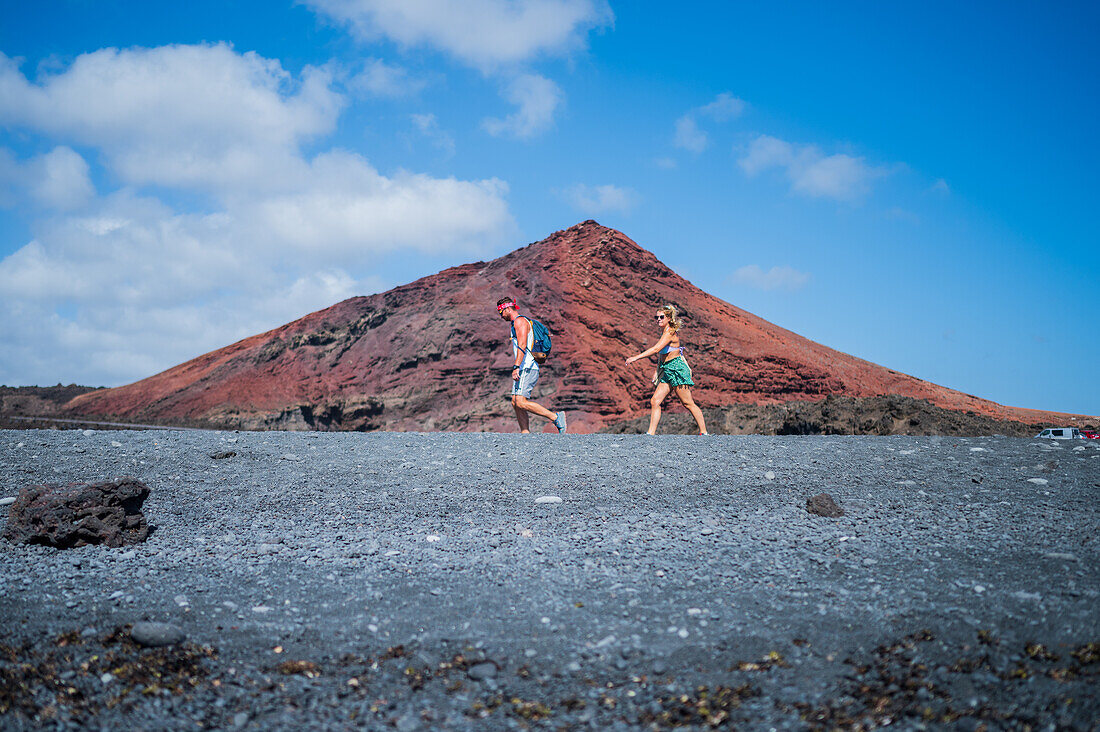 Der Vulkan Bermeja auf Lanzarote, Kanarische Inseln, Spanien