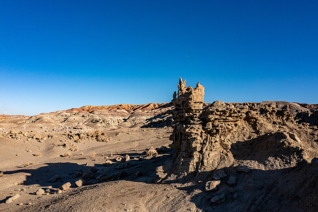 Fantastically eroded sandstone formations in the Fantasy Canyon Recreation Site near Vernal, Utah.