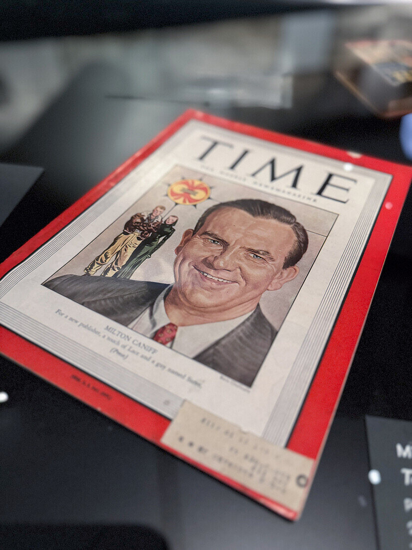 American cartoonist Milton Caniff on Time cover, 1947.