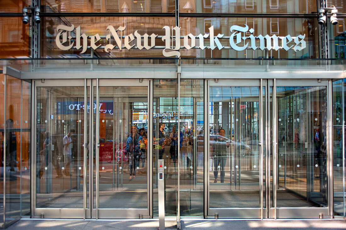 The New York Times buiilding in New York City, Manhatta, USA