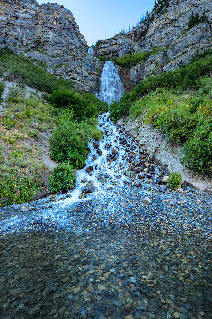 Bridal Veil Falls in Provo Canyon near Provo, Utah.