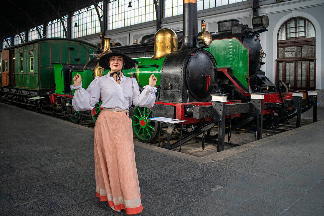 Railway Museum, housed in a redundant railway station called Las Delicias, Madrid, Spain.