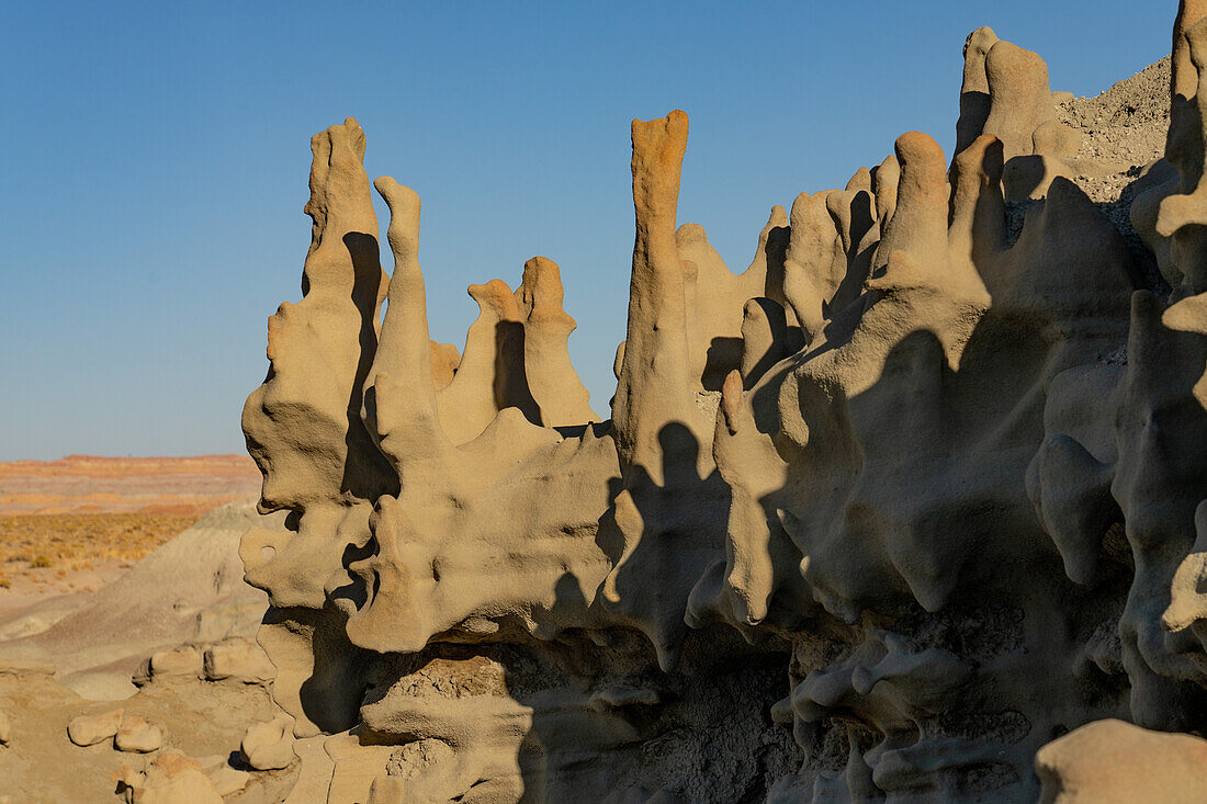 Fantastically eroded sandstone formations in the Fantasy Canyon Recreation Site, near Vernal, Utah.