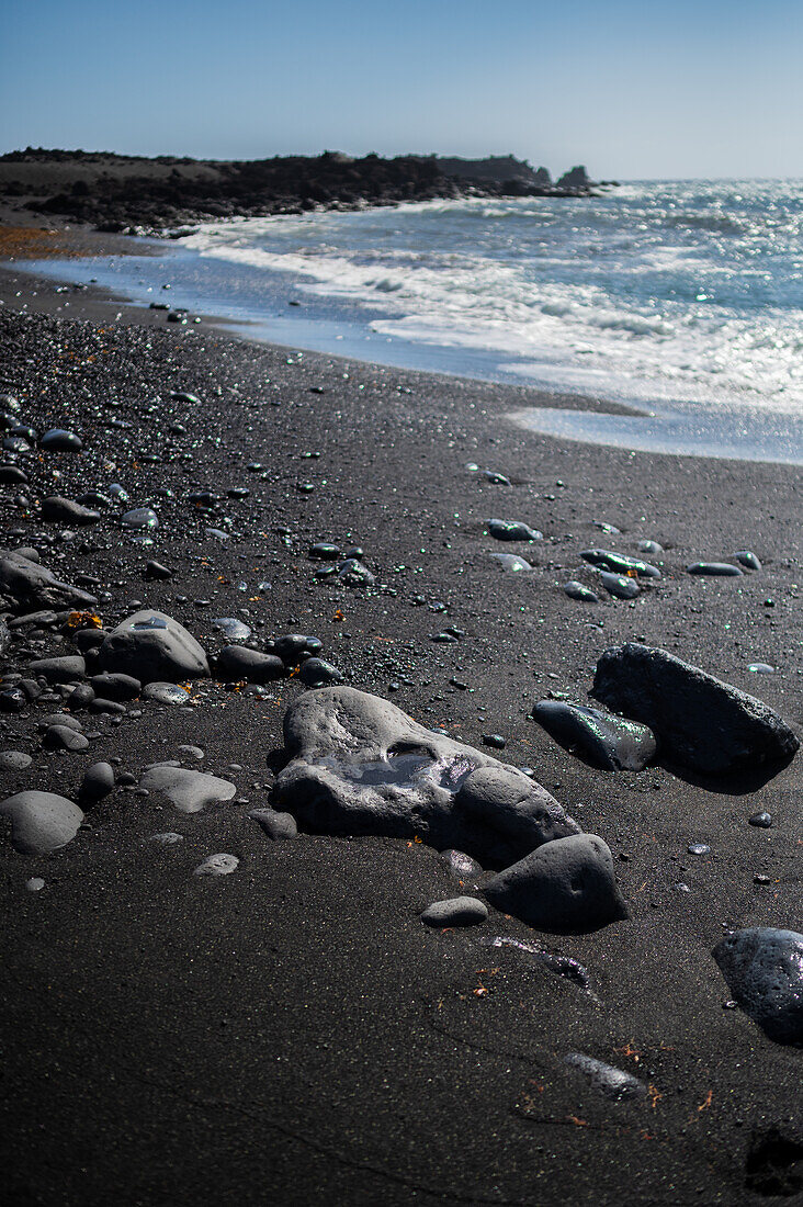 Strand Montaña Bermeja auf Lanzarote, Kanarische Inseln, Spanien