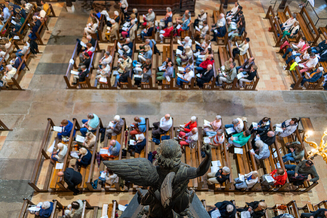 Sunday mass in Saint Jean de Luz church, Saint-jean-de-luz, Pyrenees Atlantiques, Basque Country, France