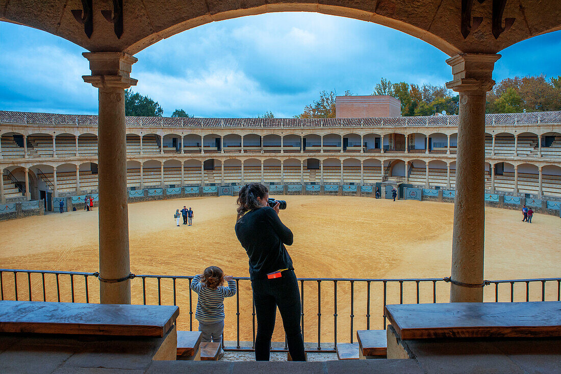 Die älteste spanische Stierkampfarena in Ronda, Andalusien, Spanien