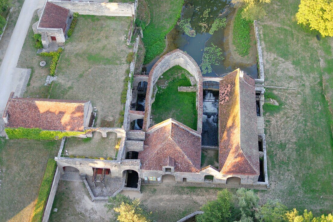 France, Cote d'Or, the Forge of Buffon (Aerial view)