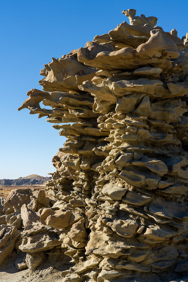 Fantastically eroded sandstone formations in the Fantasy Canyon Recreation Site, near Vernal, Utah.