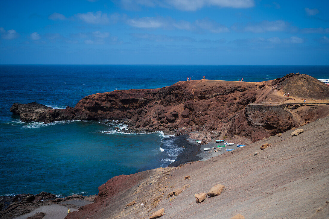 Strand El Golfo (Playa el Golfo) auf Lanzarote, Kanarische Inseln, Spanien