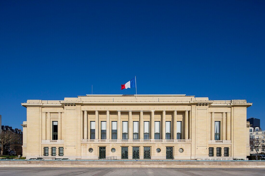 Frankreich, Hauts de Seine, Puteaux, Rathaus, Gebäude mit Art-déco-Architektur, Esplanade