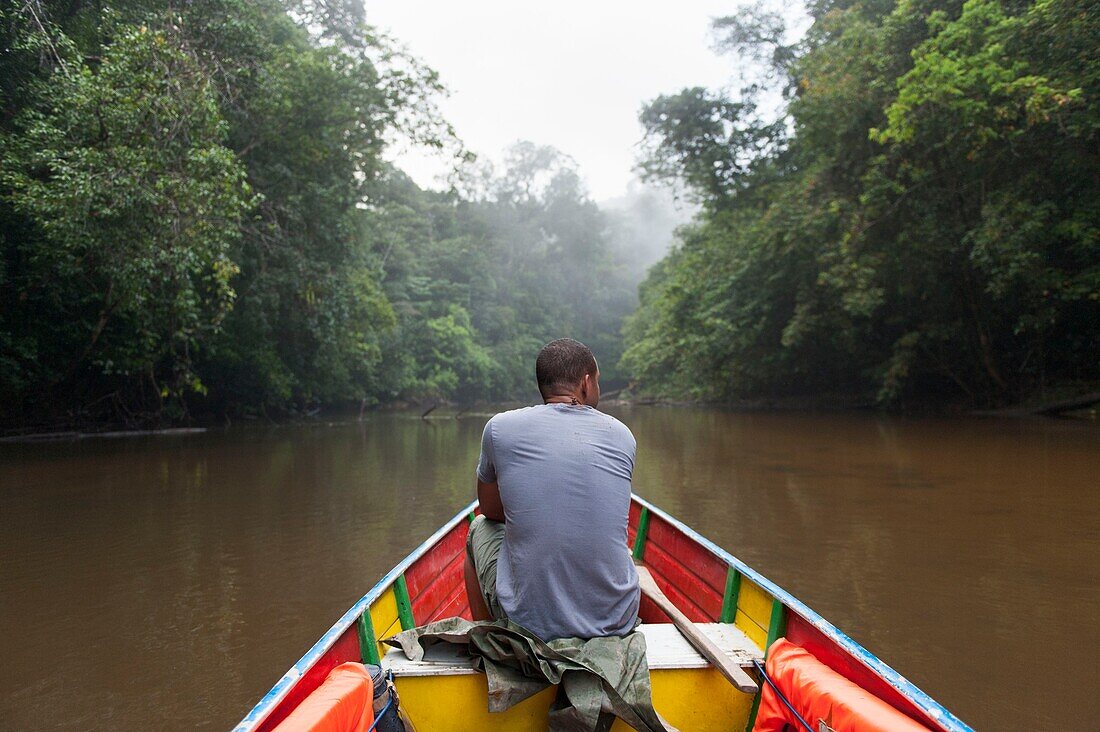 Frankreich, Französisch-Guayana, bei Cacao, Fluss Comte, kleine Bootsfahrt