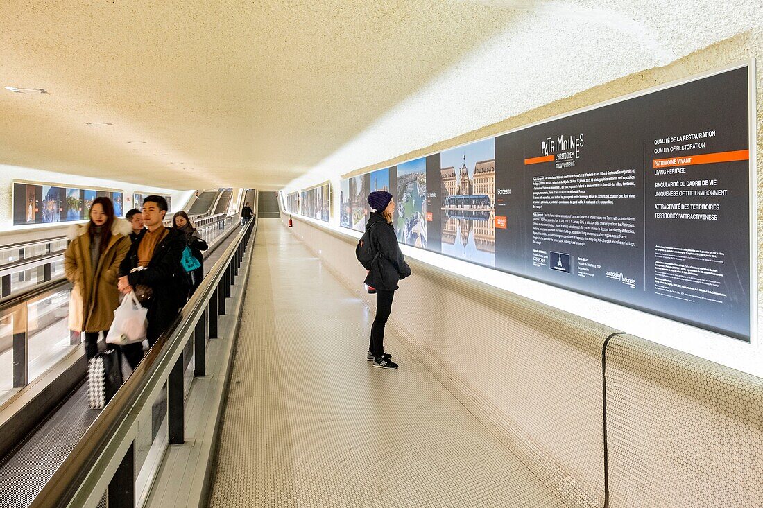 France, Val d'Oise, Roissy en France, Roissy Terminal 1 Airport, Anvpah exhibition on the Patrimoines in Motion with the ADP