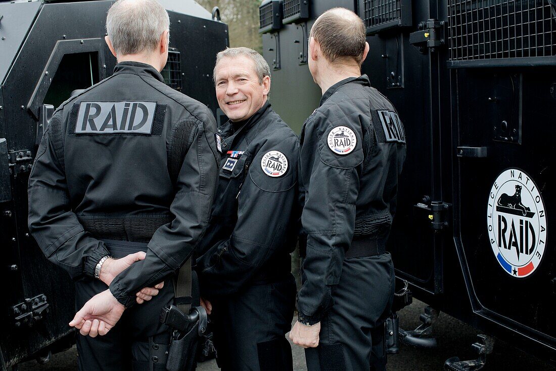 Frankreich, Essonne, Bievres, Abgeordneter Jean Michel Fauvergue, ehemaliger Leiter der französischen Polizei SWAT : RAID