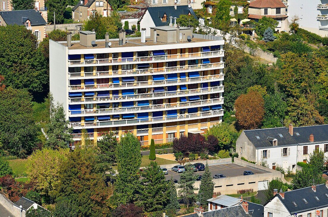 France, Loir et Cher, Blois, residential building (aerial view)