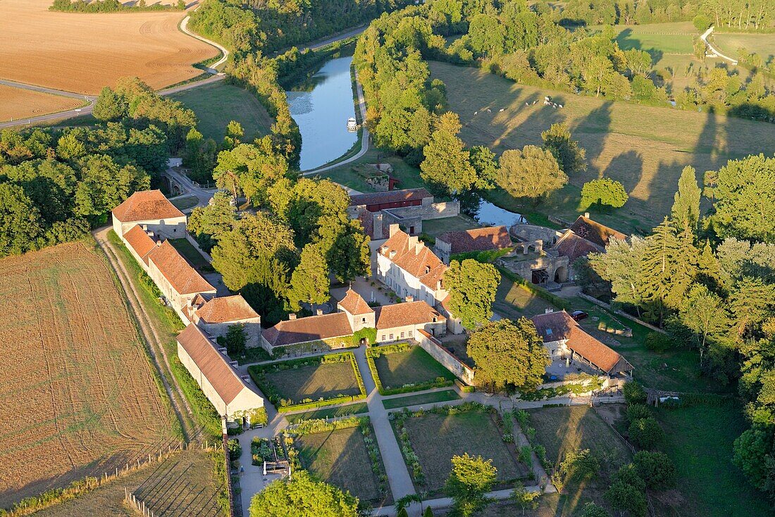 France, Cote d'Or, the Forge of Buffon (Aerial view)