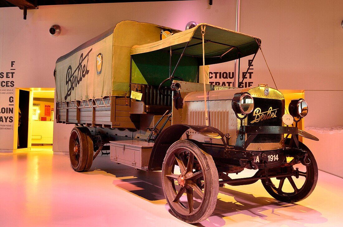 Frankreich, Seine et Marne, Meaux, Museum des Großen Krieges des Landes von Meaux, Lastwagen von Transport Berliet auf 1914 1918