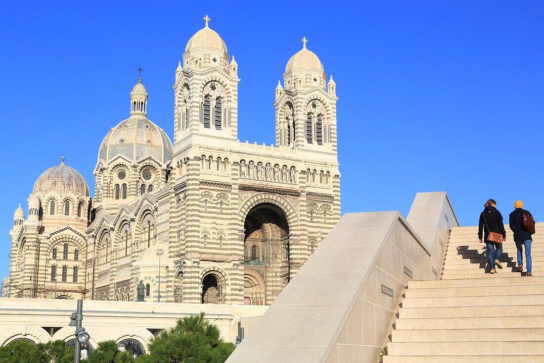 Frankreich, Bouches du Rhone, Marseille (2. Bezirk), Kathedrale des Majors (Sainte Marie Majeure) im neobyzantinischen Stil (1893)