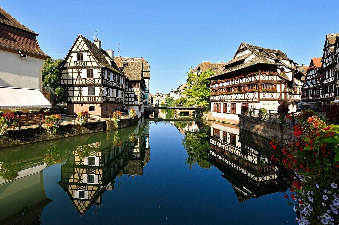France, Bas Rhin, Strasbourg, old town listed as World Heritage by UNESCO, the Petite France District with the Maison des Tanneurs restaurant
