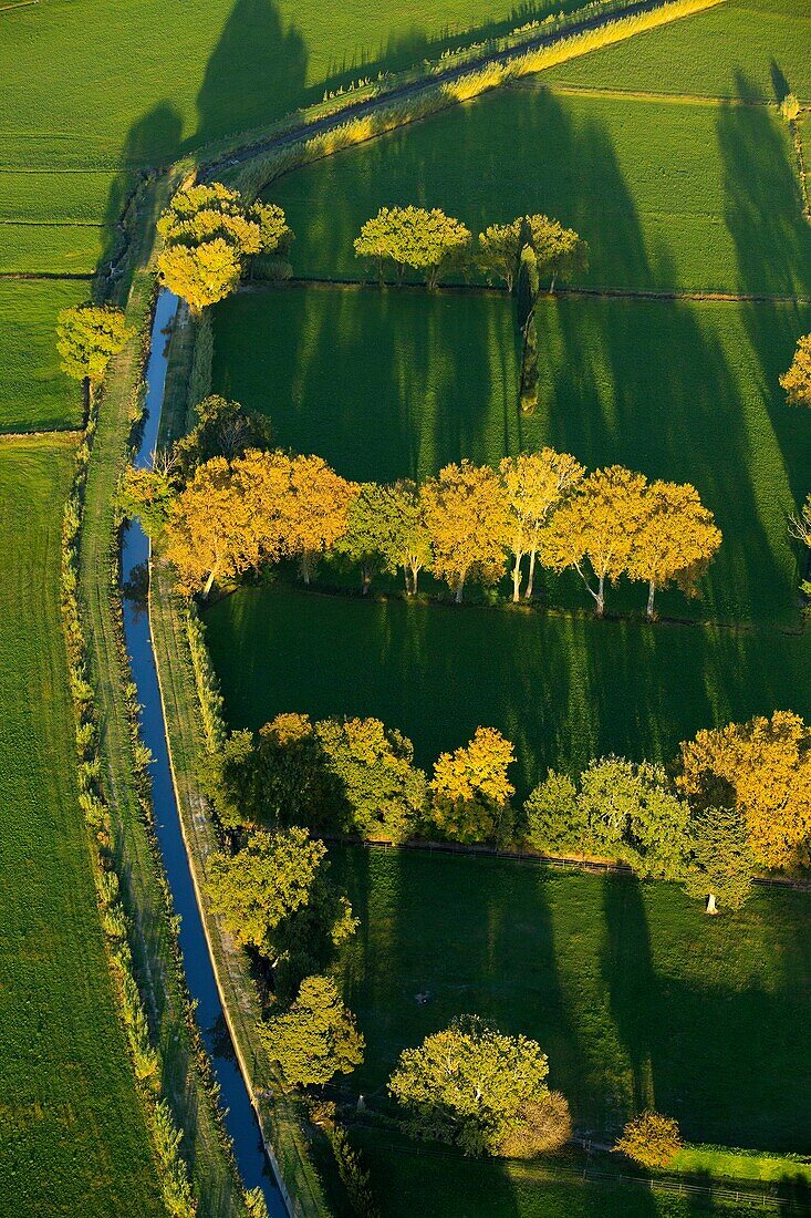 Frankreich, Bouches du Rhone, Regionaler Naturpark Camargue, Arles, Ortschaft Raphele les Arles (Luftaufnahme)