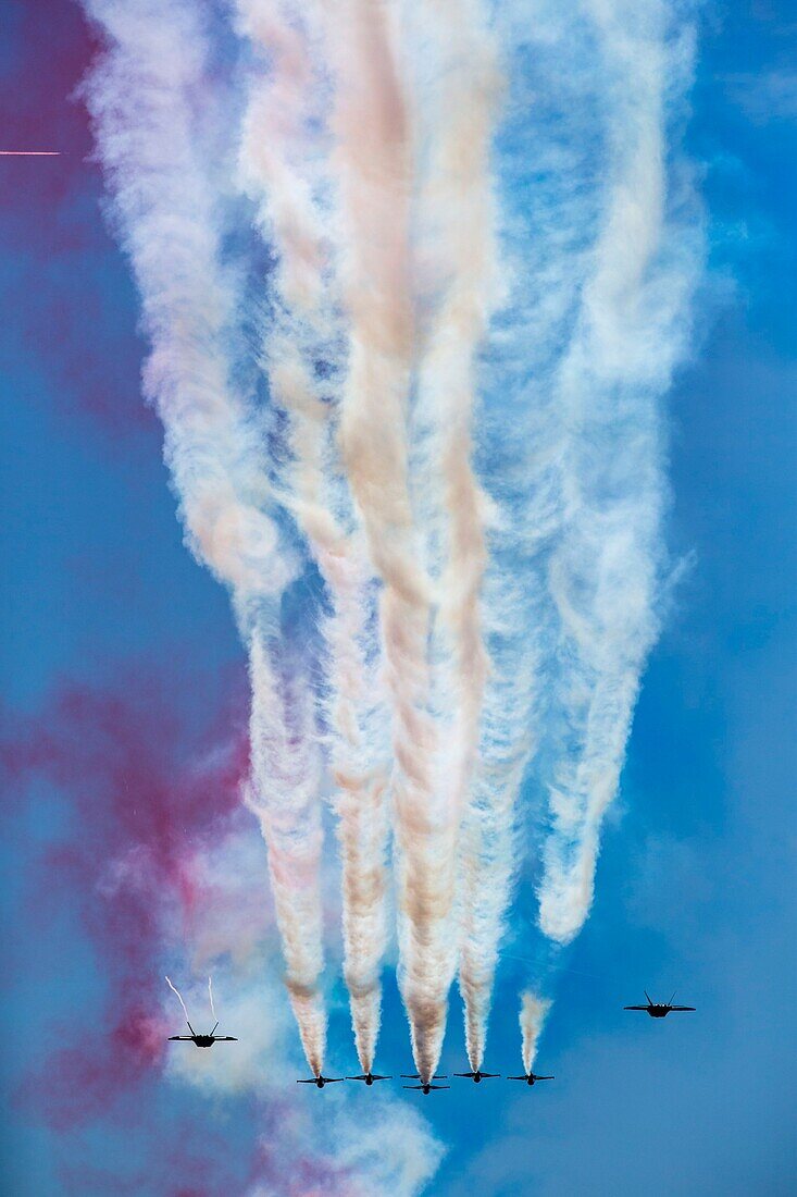 Frankreich, Hauts de Seine, La Defense, 14. Juli, Nationalfeiertag, Kampfjets der amerikanischen Armee