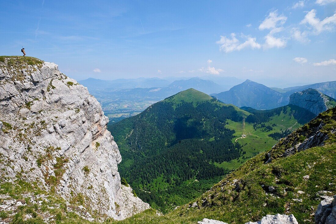 France, Haute Savoie, Thorens-Glières, view on Sur Cou from the Sous-Dine ridge