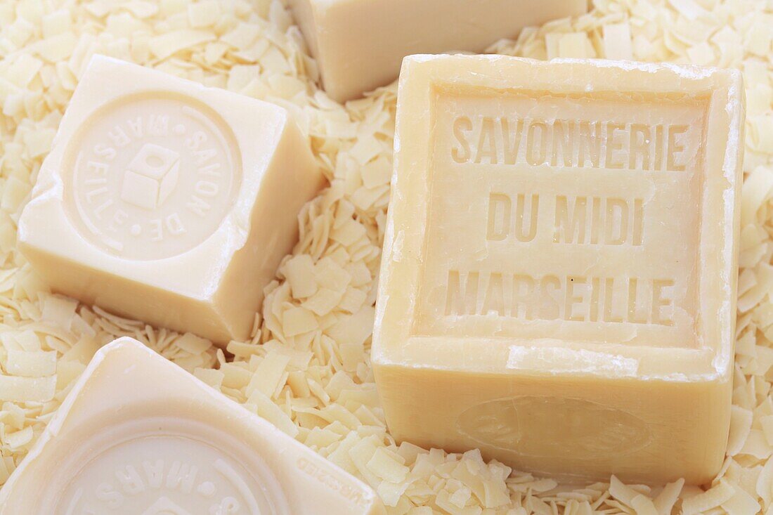 France, Bouches du Rhone, Marseille, Savonnerie du Midi from 1894, traditional Marseille soap