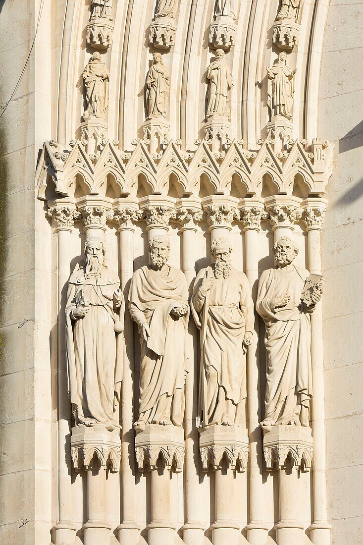 Frankreich, Meurthe et Moselle, Nancy, neugotische Basilika Saint Epvre de Nancy, erbaut im 19. Jahrhundert aus Steinen aus Euville