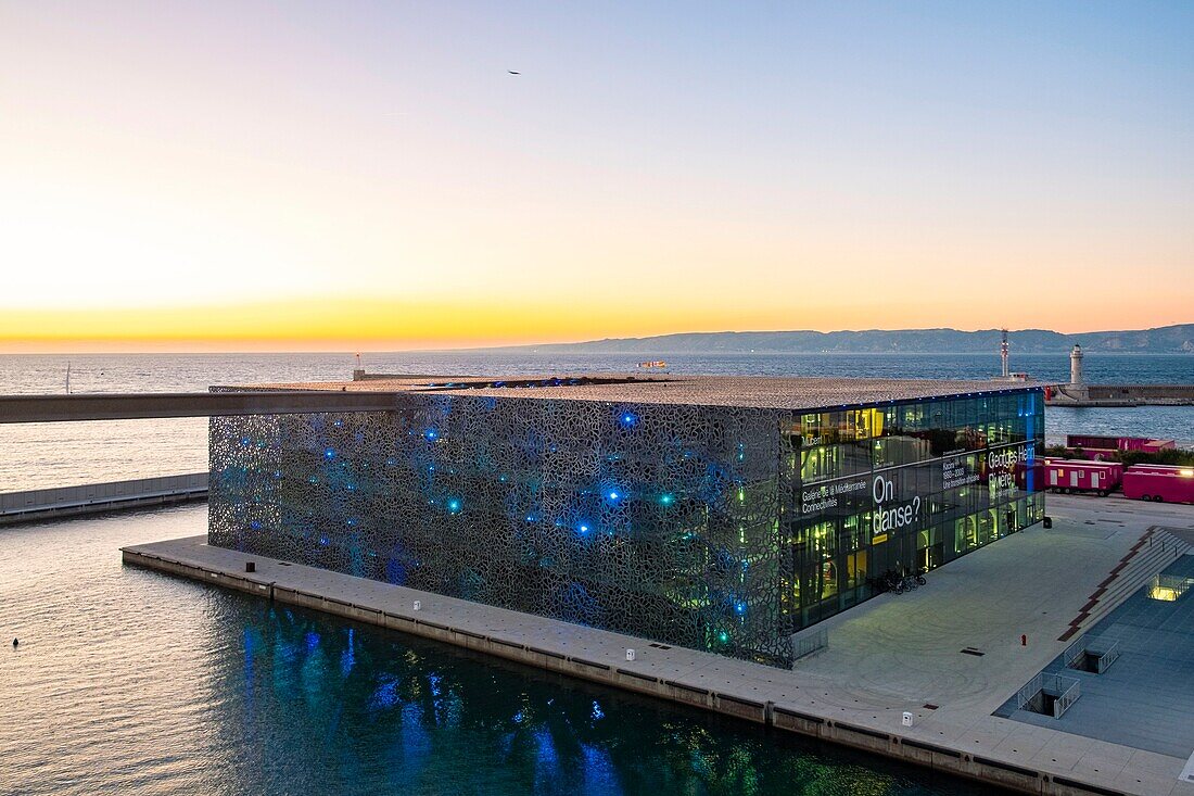 France, Bouches du Rhone, the MuCEM, Museum of Civilizations of Europe and the Mediterranean R. Ricciotti and R. Carta architects