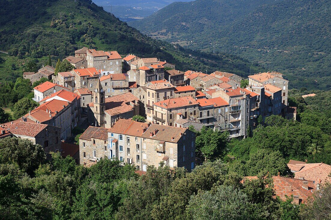 France, Corse du Sud, Alta Rocca, the village of Sainte Lucie de Tallano